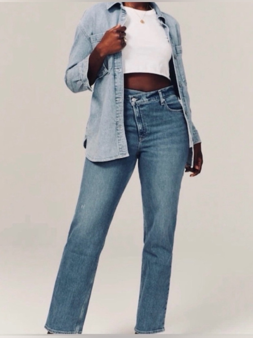 Abercrombie Curve Love The Dad High Rise short Jeans